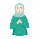eid, ramadan, muslim, character, avatar, woman, female