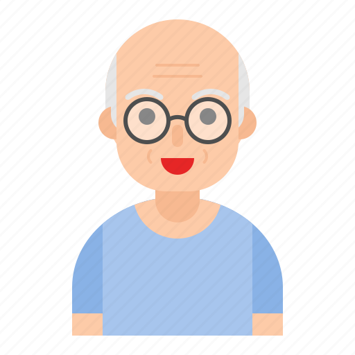 Avatar, glasses, bald, hairless, old man, senior, elderly icon - Download on Iconfinder