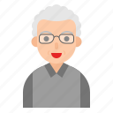 avatar, elderly, glasses, father, grandfather, white hair, predecessor