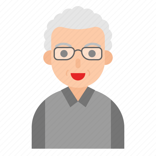 Avatar, elderly, glasses, father, grandfather, white hair, predecessor icon - Download on Iconfinder