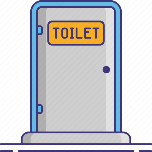 Portable, toilet, door, sign icon - Download on Iconfinder