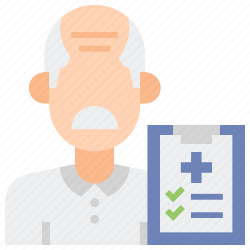 Checkup, health, medical, elderly, old man icon - Download on Iconfinder