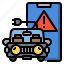 alert, warning, electric, vehicle, problem, notification 