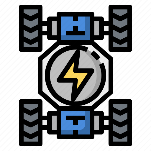 Axle, drivetrain, electric, vehicle, ev, chassis icon - Download on Iconfinder