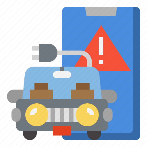 Alert, warning, electric, vehicle, problem, notification icon - Download on Iconfinder