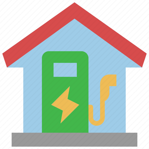 Home, charge, car, electric, vehicle, charger, energy icon - Download on Iconfinder