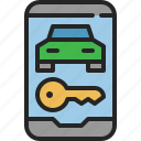 car, key, remote, app, control, smartphone, security