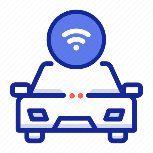 Autonomous car, cloud computing, synchronize, car, vehicle, connect, wifi icon - Download on Iconfinder