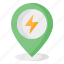 location, placeholder, pin, place, charging, electric, station 