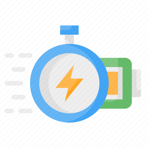 Fast, charge, charging, battery, energy, stopwatch, chronometer icon - Download on Iconfinder