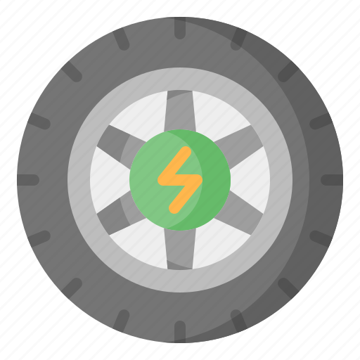 Tire, wheel, drive, electric, car, vehicle, transportation icon - Download on Iconfinder
