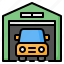 garage, parking, workshop, house, car, vehicle, transportation 