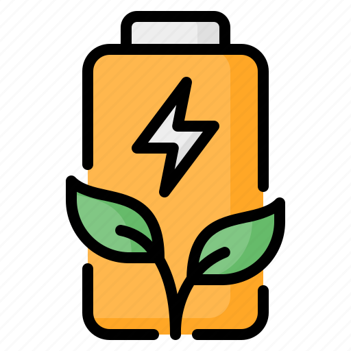 Eco, battery, friendly, green, sustainability, energy, plant icon - Download on Iconfinder