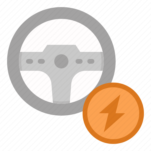 Steering, wheel, car, electric, ev, drive icon - Download on Iconfinder