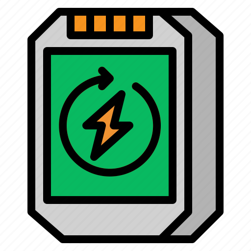 Battery, car, ev, electric, energy, inverter icon - Download on Iconfinder