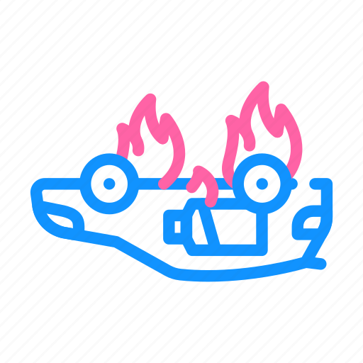 Fire, electric, car, vehicle, automobile, engine icon - Download on Iconfinder