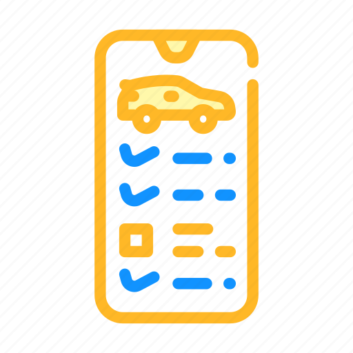 Phone, checklist, repair, service, car, vehicle icon - Download on Iconfinder