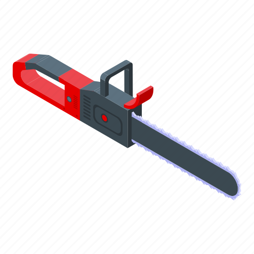 Electric, chainsaw, isometric icon - Download on Iconfinder