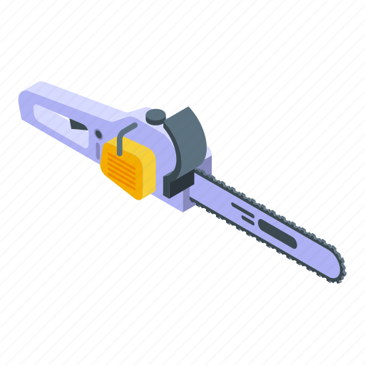 Chainsaw, isometric, saw icon - Download on Iconfinder