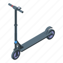 active, electric, scooter, isometric