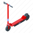 energy, electric, scooter, isometric