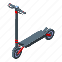 fast, electric, scooter, isometric