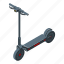 battery, electric, scooter, isometric 