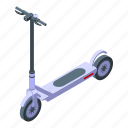 person, electric, scooter, isometric