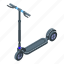 wheel, electric, scooter, isometric 