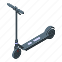 electric, scooter, motor, isometric