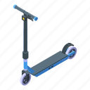 old, electric, scooter, isometric
