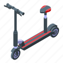 seat, electric, scooter, isometric