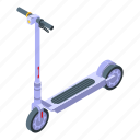 activity, electric, scooter, isometric