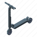 kick, electric, scooter, isometric