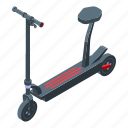 balance, electric, scooter, isometric