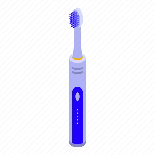 Toothpaste, electric, toothbrush, isometric icon - Download on Iconfinder