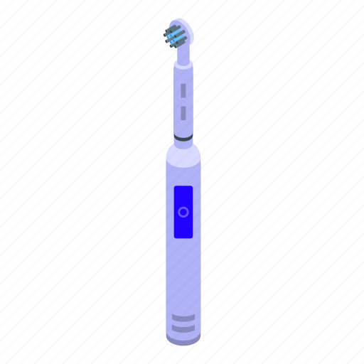 Bristle, electric, toothbrush, isometric icon - Download on Iconfinder