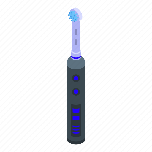 Round, electric, toothbrush, isometric icon - Download on Iconfinder