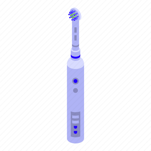 Daily, electric, toothbrush, isometric icon - Download on Iconfinder