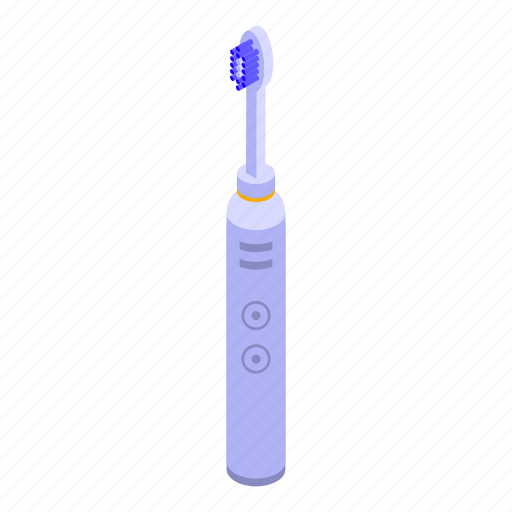 Cleaning, electric, toothbrush, isometric icon - Download on Iconfinder