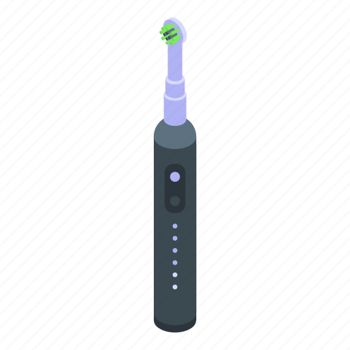 Healthcare, electric, toothbrush, isometric icon - Download on Iconfinder