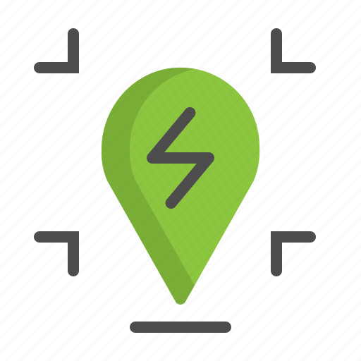 Car, charge, electric, hub, location, pin icon - Download on Iconfinder