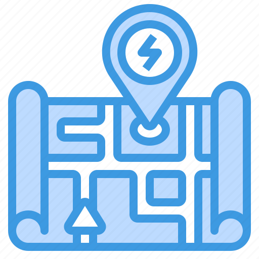 Charging, station, map, charger, battery, electric icon - Download on Iconfinder