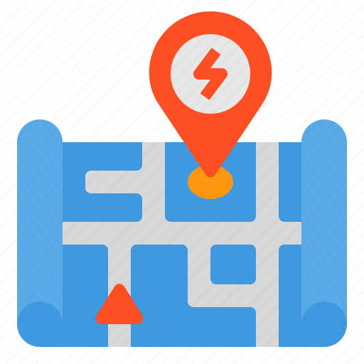 Charging, station, map, charger, battery, electric icon - Download on Iconfinder