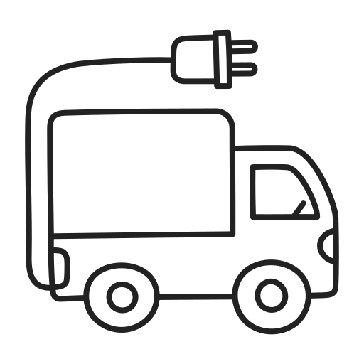 Electric, cargo, truck, battery, charging, ev icon - Free download