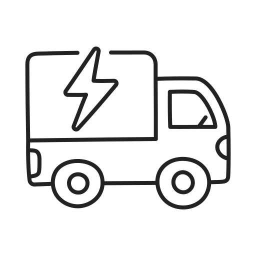 Electric, cargo, truck, battery, ev icon - Free download