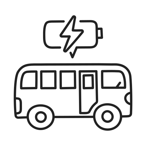 Electric, vehicle, ev, bus, battery icon - Free download