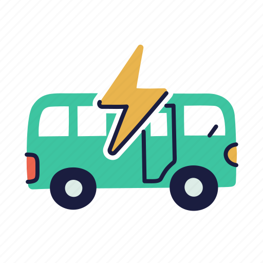 Electric, vehicle, bus, battery, ev icon - Download on Iconfinder