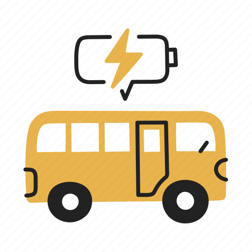 Electric, vehicle, ev, bus, battery icon - Download on Iconfinder