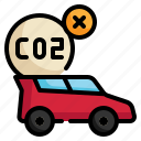 carbon, no, car, electric, vehicle, pollution, ev icon